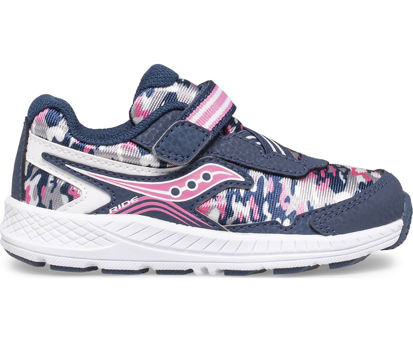 Saucony Ride 10 Jr. Kids\' Sneakers Navy / Pink / Camo | Canada 751VRWD